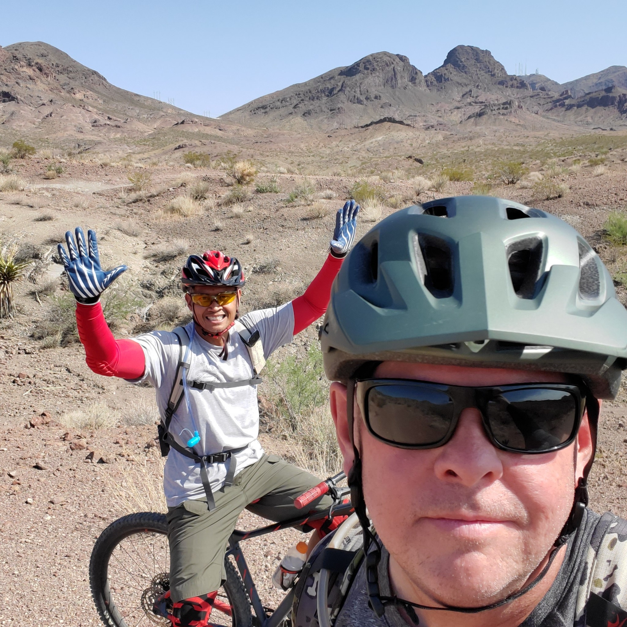 Roy and Soc Mountain Biking